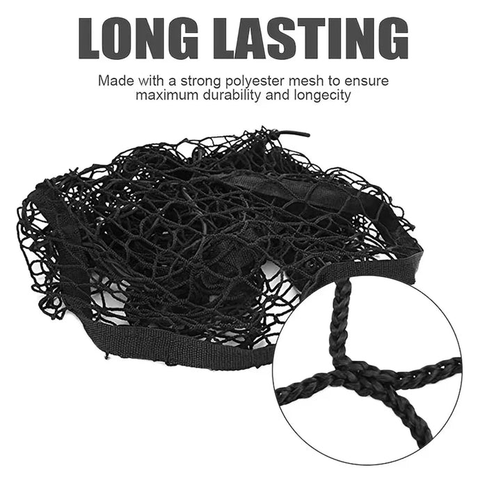 110x30cm Truck Cargo Net Organizer Mesh Storage Bag 3 Pockets Trunk Organizer for SUV Pickup Bed - Black - 5
