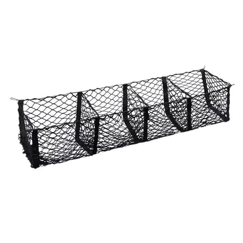130x30cm Truck Cargo Net Organizer Mesh Storage Bag 4 Pockets Trunk Organizer for SUV Pickup Bed - Black - 1