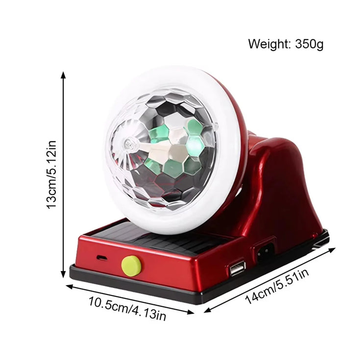 Solar Powered LED Disco Magic Ball Light RGB Motion Sensor IP55 Waterproof Party Light for DJ KTV Bar - Gold - 7
