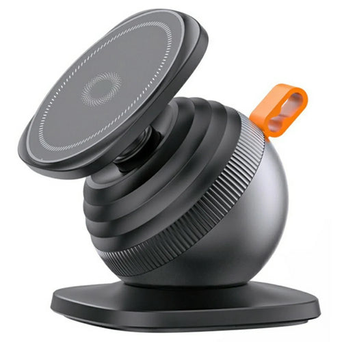 Magnetic Car Phone Holder Adhesive Mount 360 Degree Rotating Cellphone Stand with Cable Clip - Grey - 1