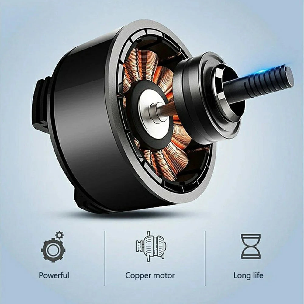 12V / 24V Car USB Fan 360 Degree Rotatable 3-Speed Adjustable Dual Head Desktop Silent Fan for Dashboard - Black - 6