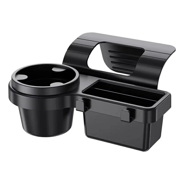 Car Window Organizer Multi-Function Cup Holder Phone Storage Box for Door Side Hanging - Black - 1
