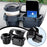 Car Window Organizer Multi-Function Cup Holder Phone Storage Box for Door Side Hanging - Black - 2