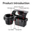 Car Window Organizer Multi-Function Cup Holder Phone Storage Box for Door Side Hanging - Black - 5