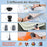 2400mAh Mini Electric Air Pump with 5 Air Nozzles Cordless Inflator with LED Light for Camping - Black - 4