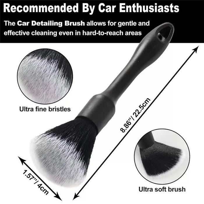 7Pcs Car Detailing Brush Kit Soft Wheel Hub Detail Brush Sponge Pad Car Wash Tools Set - 3
