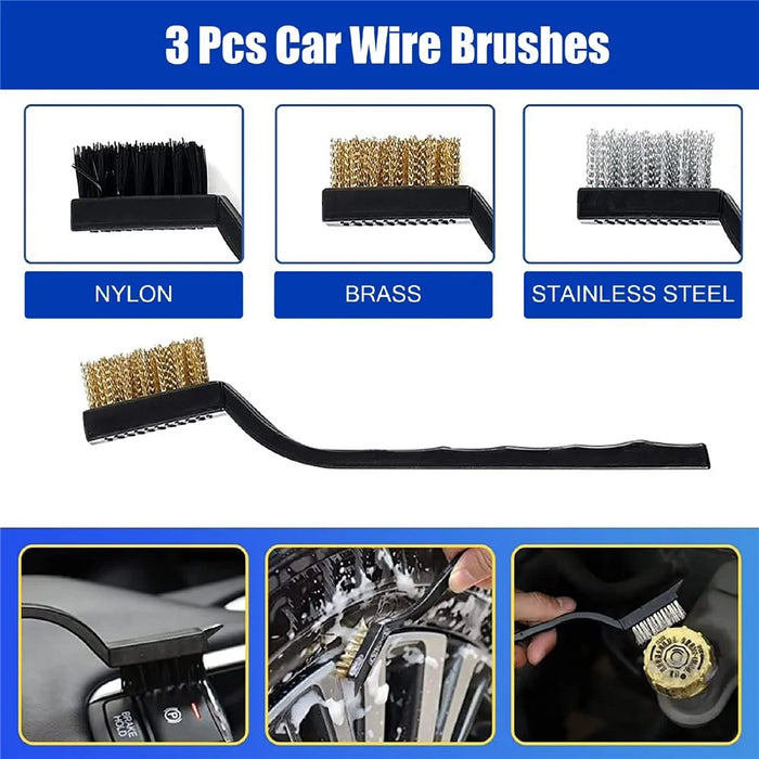 33Pcs Car Cleaning Kit Auto Detailing Tools Drill Brush Microfiber Towel Tire Brush for Interior Exterior - 4