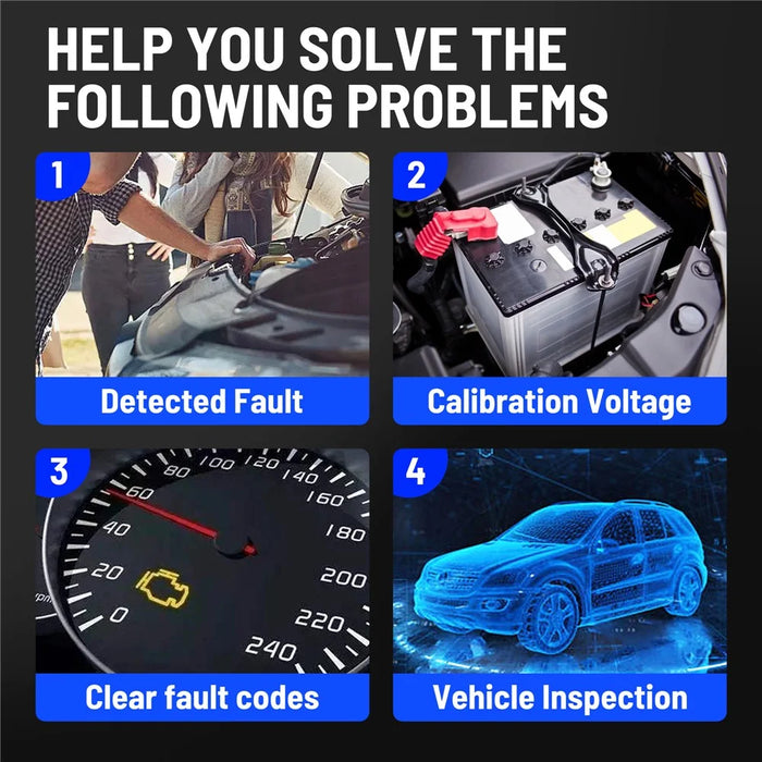 AT300 OBD2 Scanner 1.8 Inch TFT Screen Car Diagnostic Tool Battery Test Code Reader for Engine Check - 5