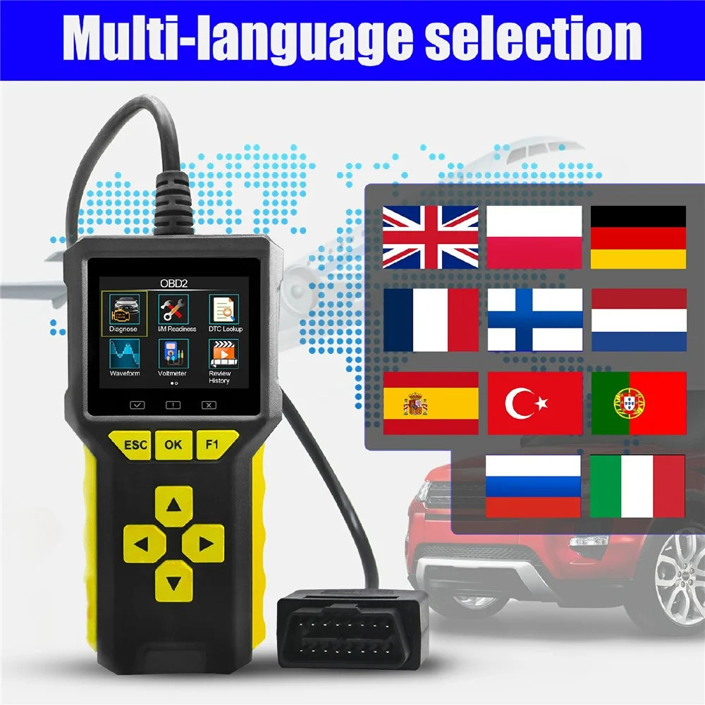 BT80 2 in 1 OBD2 Scanner 6V-24V Battery Tester Diagnostic Tool for Car Motorcycle Truck - 6
