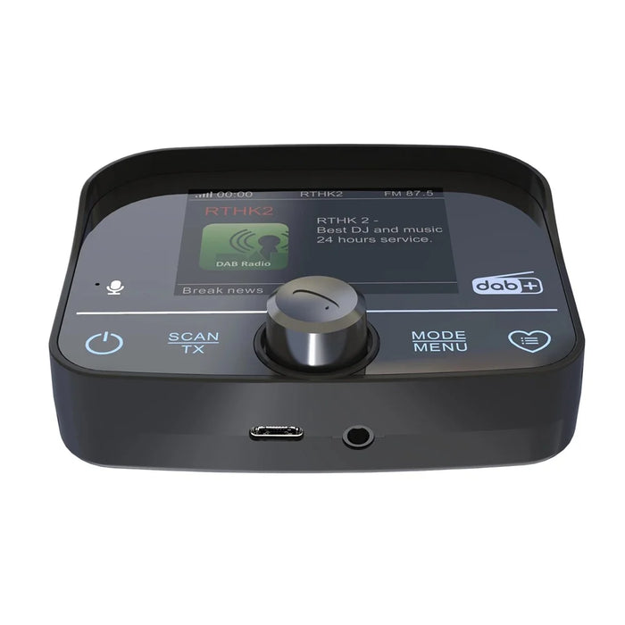 C9 Car DAB Digital Radio Receiver Bluetooth-compatible 2.4 Inch Touch Screen USB-C FM Transmitter for Car Audio - Black - 6
