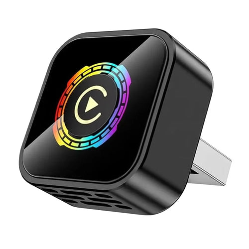 Q1A 2 in 1 Wireless CarPlay Android Auto Adapter BT5.0 Dual Band WiFi USB Dongle with One Button Switching - Black - 1