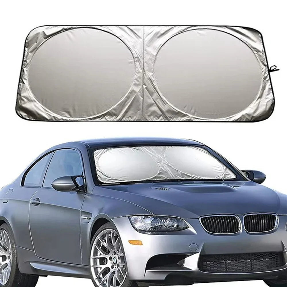 150x70cm Car Windshield Sunshade Foldable Titanium Silver UV Protection Heat Insulation Sun Shade for Vehicle - 3