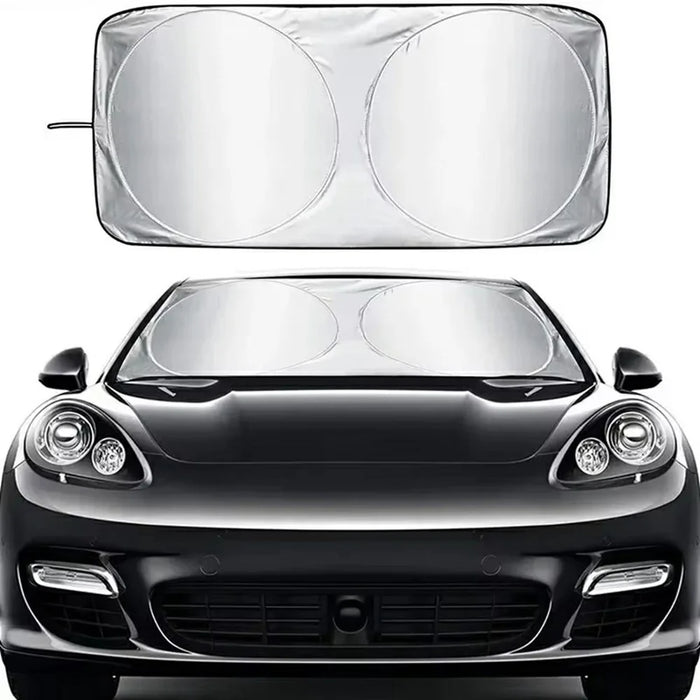 160x86cm Car Windshield Sunshade Foldable Titanium Silver UV Protection Heat Insulation Sun Shade for Vehicle - 1