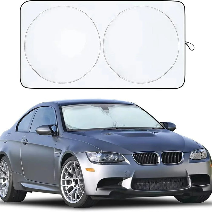 160x86cm Car Windshield Sunshade Foldable Titanium Silver UV Protection Heat Insulation Sun Shade for Vehicle - 2