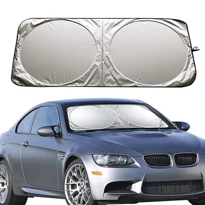 160x86cm Car Windshield Sunshade Foldable Titanium Silver UV Protection Heat Insulation Sun Shade for Vehicle - 3