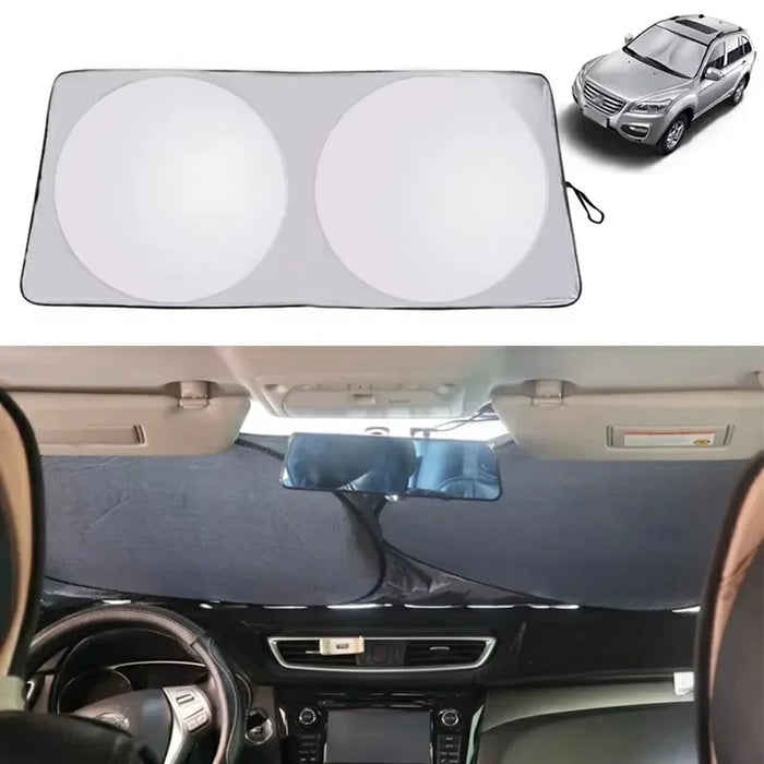 160x86cm Car Windshield Sunshade Foldable Titanium Silver UV Protection Heat Insulation Sun Shade for Vehicle - 4