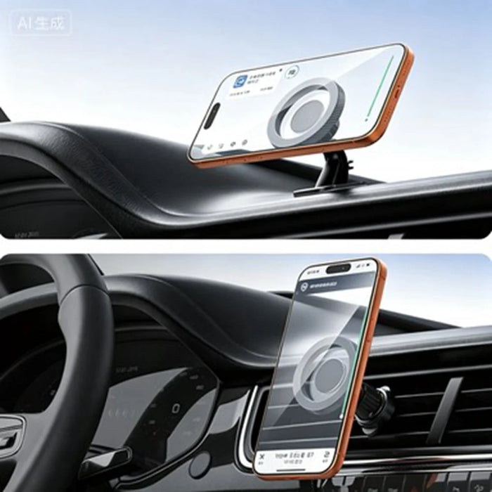 2-in-1 Car Phone Holder Magnetic Dashboard Air Vent Mount 360 Degree Rotation Universal Adjustable Stand - 3