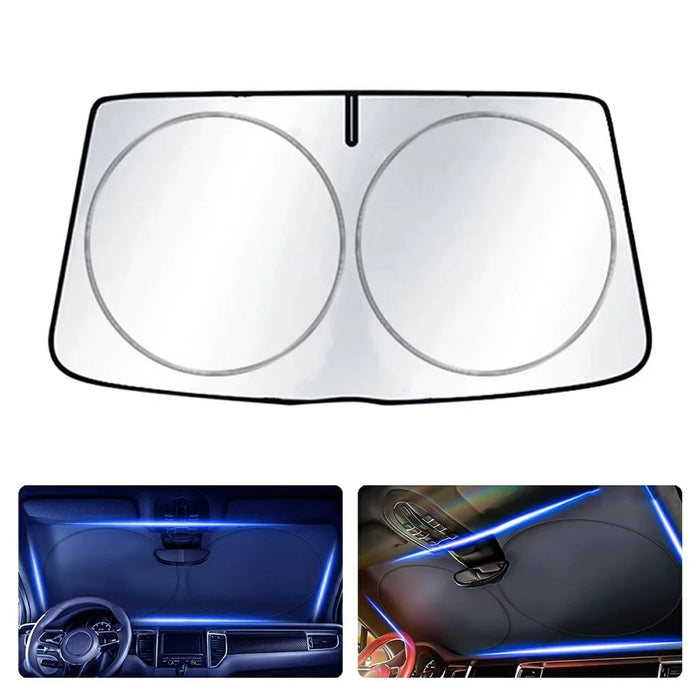 150x80cm Car Windshield Sunshade Foldable Titanium Silver UV Protection Heat Insulation Sun Shade for Vehicle - 3