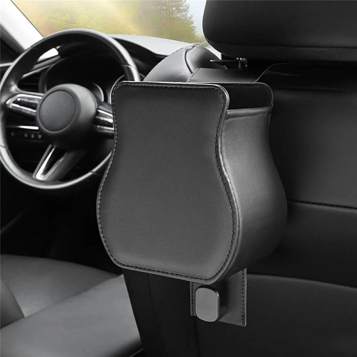 Car Cup Holder Multi-functional Seat Back Hook Storage Organizer Bag for Phone Tissue Wallets Umbrellas - Black - 4