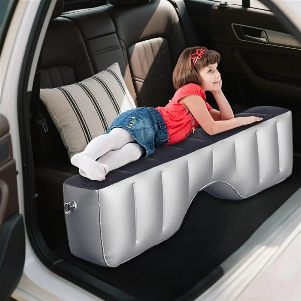Car Inflatable Air Mattress Back Seat Gap Filler Cushion Inflatable Bed with Electric Pump for Travel - 4