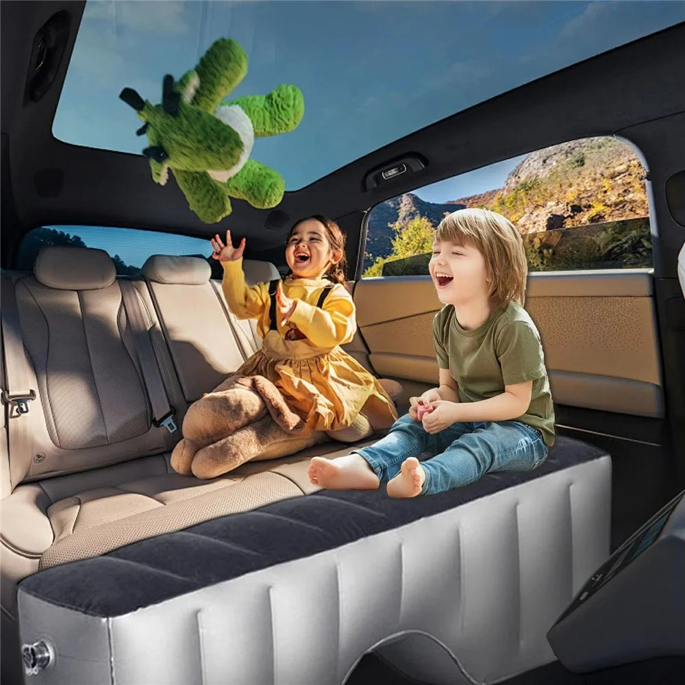 Car Inflatable Air Mattress Back Seat Gap Filler Cushion Inflatable Bed with Electric Pump for Travel - 5