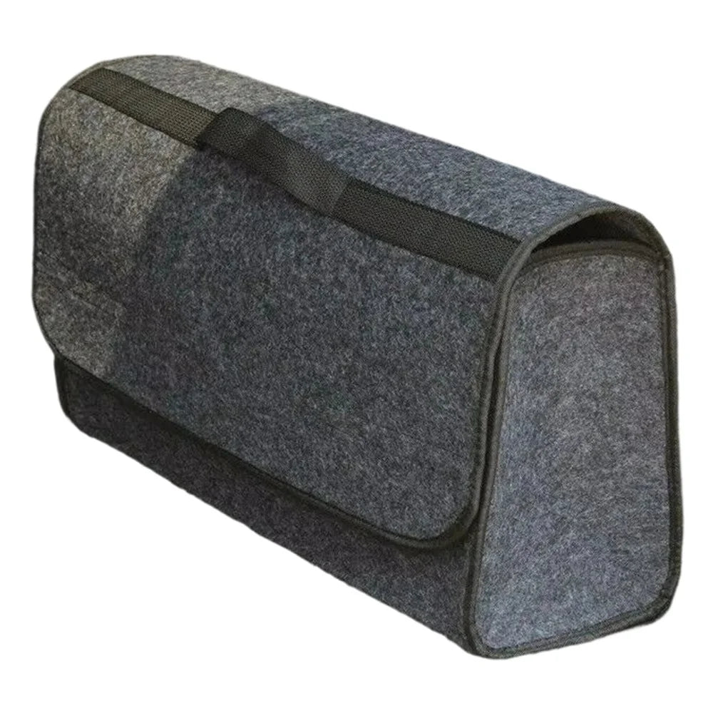 59X17X24cm Car Trunk Organizer Foldable Multi-Compartment Felt Storage Bag for Auto Organization - 1