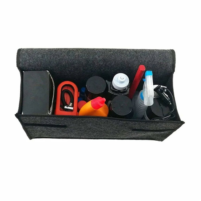 59X17X24cm Car Trunk Organizer Foldable Multi-Compartment Felt Storage Bag for Auto Organization - 7