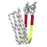 3m 5 Ton Car Tow Rope Night Safety Reflective Emergency Rescue Strap with 2 Heavy Duty D-Shackles - 2