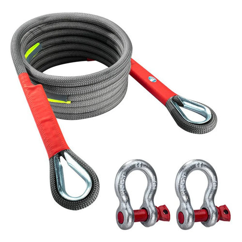 5m 18 Ton Car Tow Rope Emergency Rescue Safety Strap with 2 Shackles for Off-road Vehicle - 1