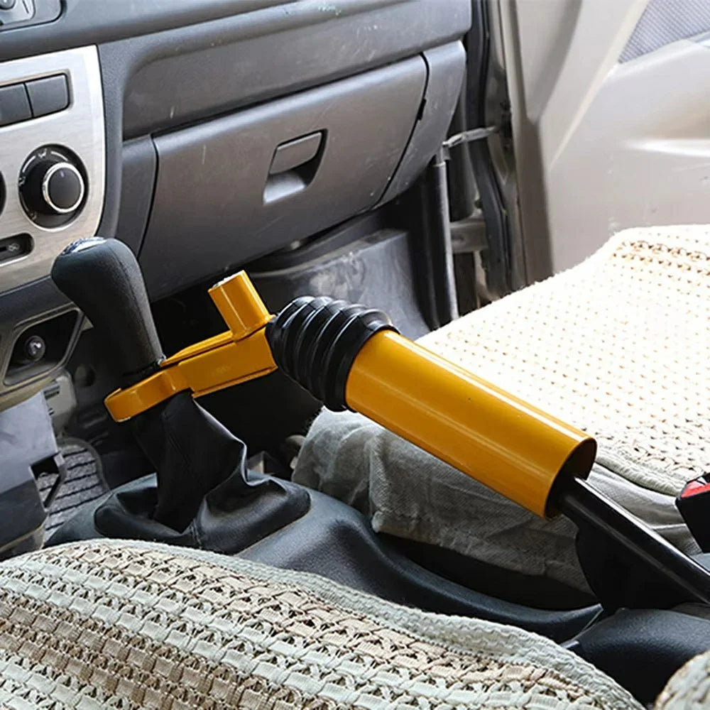 Car Handbrake to Gear Stick Lock with 2 Keys Hardened Steel Anti-Theft Security Device for Car Truck SUV - 2