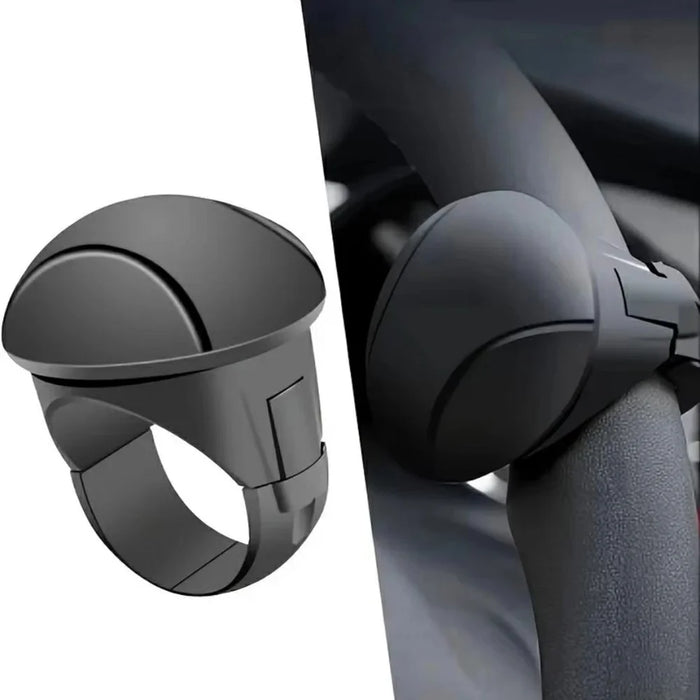 Car Steering Wheel Knob One Hand Turning Assistant Power Ball 360 Degree Rotation for Easy Driving - Black - 2