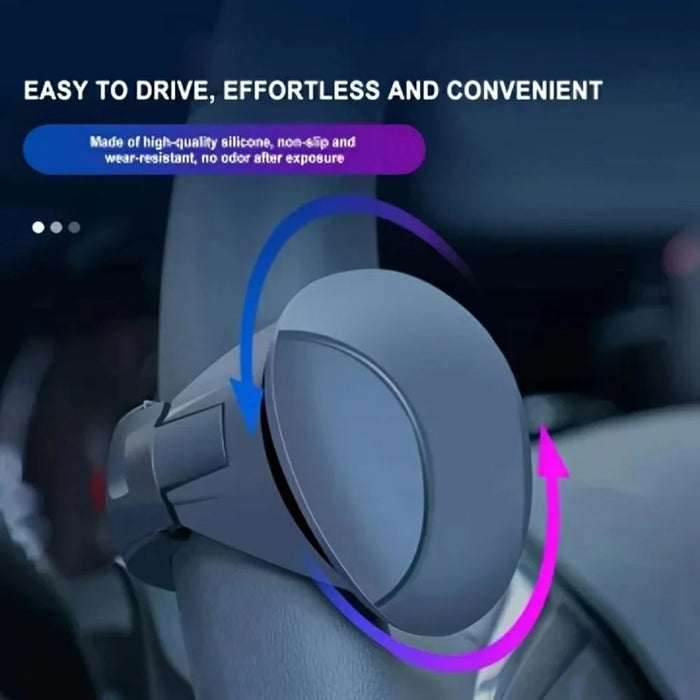 Car Steering Wheel Knob One Hand Turning Assistant Power Ball 360 Degree Rotation for Easy Driving - Black - 3