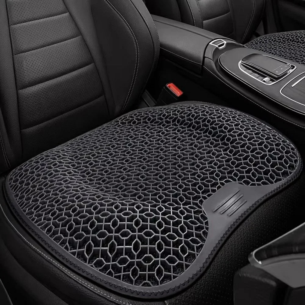 48x43cm 3D Honeycomb Mesh Design Breathable Seat Cushion Cooling Gel Pad for Car Office Chair - Grey - 2