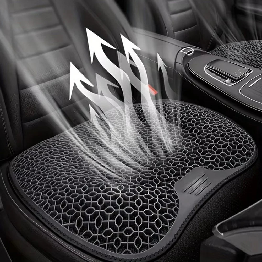 48x43cm 3D Honeycomb Mesh Design Breathable Seat Cushion Cooling Gel Pad for Car Office Chair - Grey - 6
