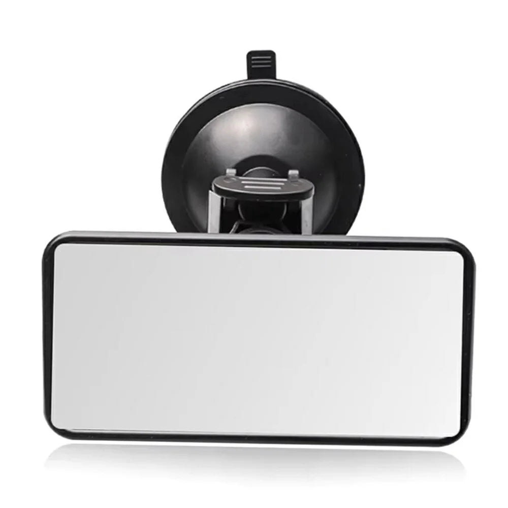 Baby Car Mirror Suction Cup Mount 360 Degree Rotation Interior Rearview Mirror for Child Safety Observation - Black - 1