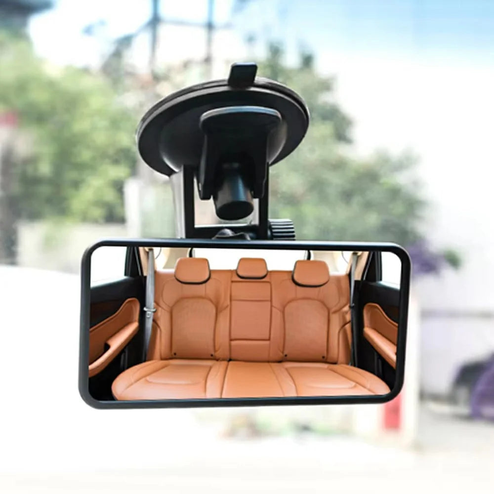 Baby Car Mirror Suction Cup Mount 360 Degree Rotation Interior Rearview Mirror for Child Safety Observation - Black - 3