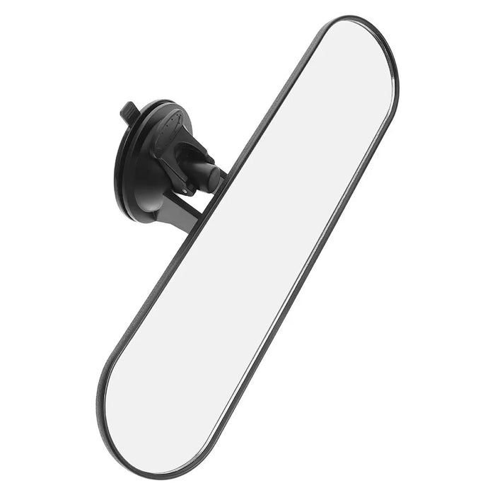 28x7cm Car Rear View Mirror Suction Cup Mount Wide Angle Interior Baby Observation Mirror - Black - 1