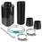 Universal Car Air Intake System Kit with Carbon Fiber Filter Box Flexible Cold Air Pipe - Carbon Fiber Black - 1