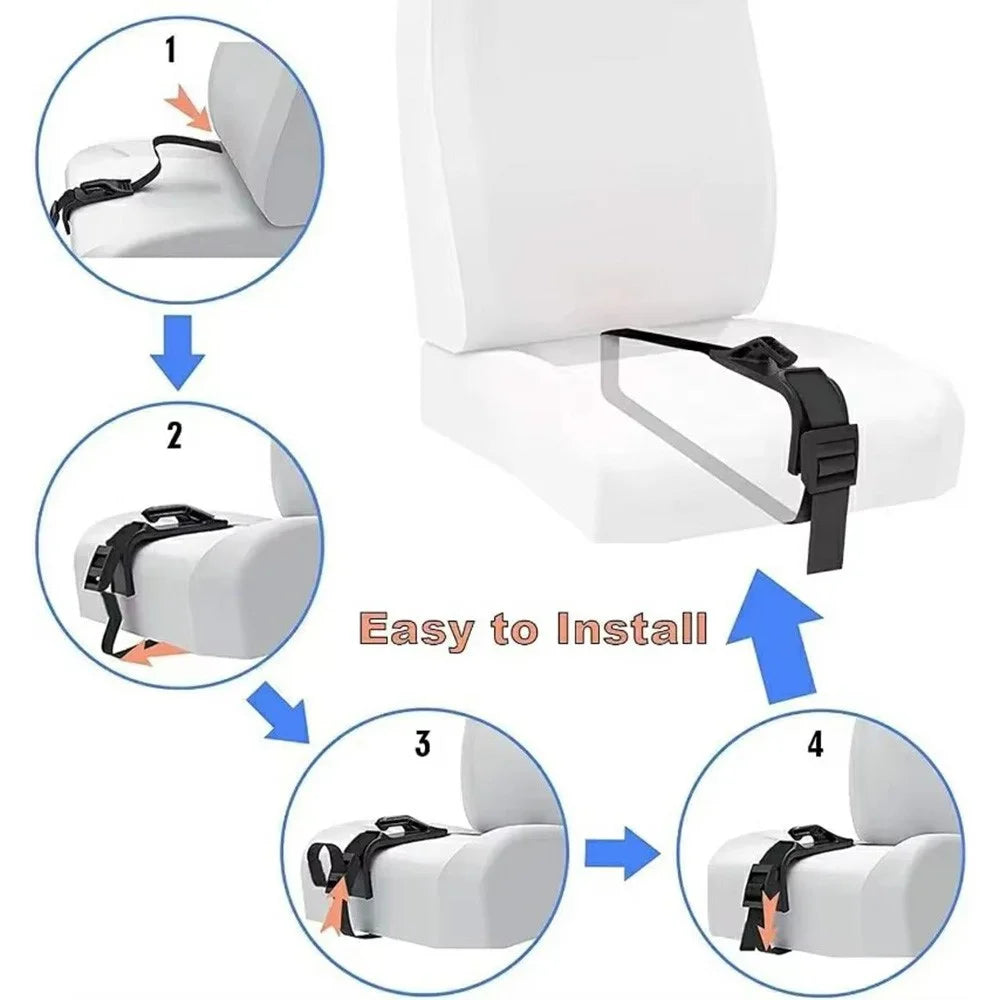 Pregnancy Car Safety Belt Adjuster Moms Belly Driving Protector Seat Belt Extender for Maternity - Black / Wave Pattern - 7