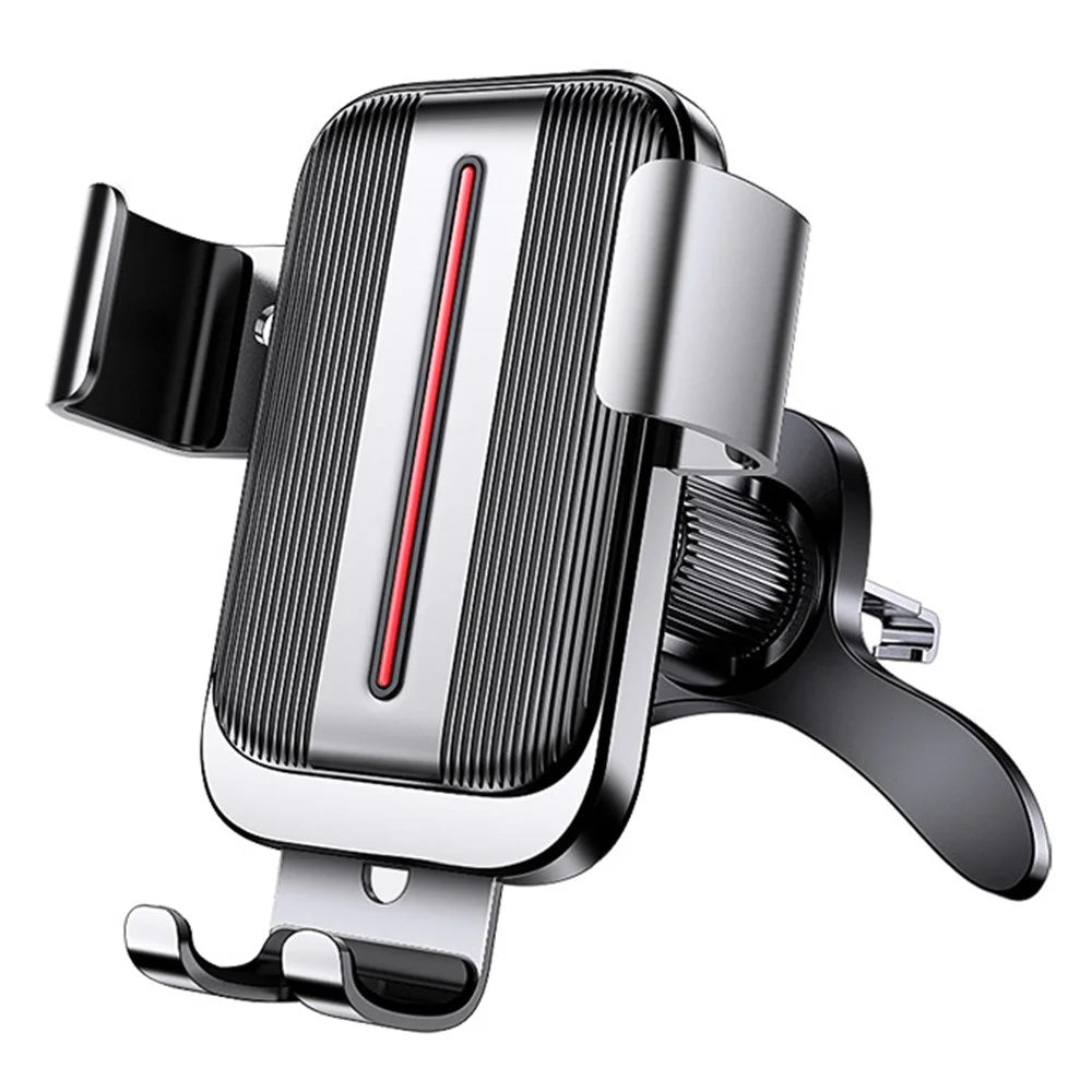 Car Phone Holder Air Vent Mount Gravity Auto-Lock 360 Degree Rotating Stand for 4.7-7.2 Inch Smartphone - Silver - 1
