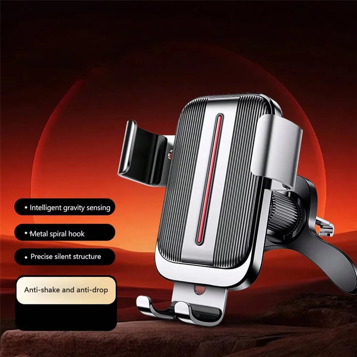 Car Phone Holder Air Vent Mount Gravity Auto-Lock 360 Degree Rotating Stand for 4.7-7.2 Inch Smartphone - Silver - 3