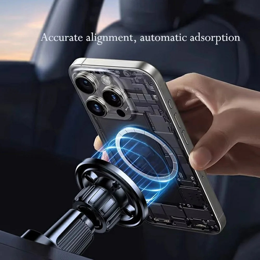 Magnetic Car Phone Holder Air Vent Mount 360 Degree Rotating Cellphone Stand - Black - 5