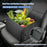2 in 1 Foldable Seat Organizer 30L Car Storage Box Lumbar Support (without Lid) - Black - 2