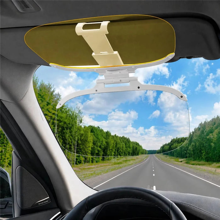 Size S Car Sun Visor Anti-Glare Day Night 2 in 1 Flip Down Windshield Shade for Driving, 31.5x12cm - 7