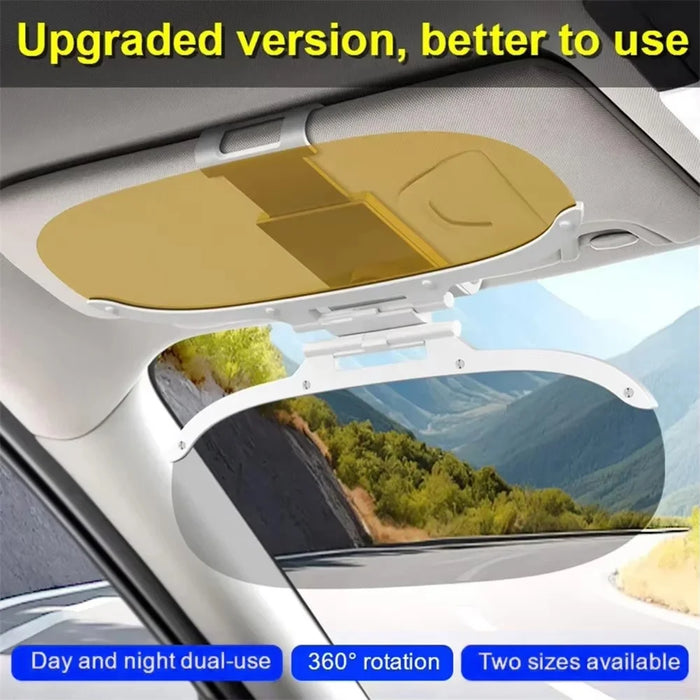 Size L Car Sun Visor Anti-Glare Day Night 2 in 1 Flip Down Windshield Shade for Driving, 31.5x15cm - 5