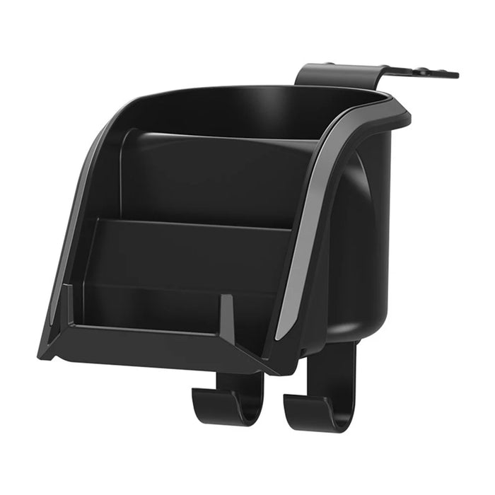 Car Seat Back Cup Holder Organizer with Hooks Multi-Function Headrest Caddy for Drinks Phone Storage - Black - 1