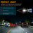P16 2Pcs 50W H4 Car LED Headlight Bulbs 48000LM 6500K Dual Copper Tube Cooling High Low Beam Headlamp - Blue - 6