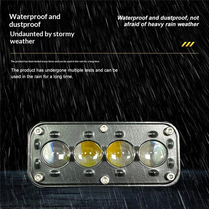 4-LED Work Light 26W 5200LM Waterproof Spot Light 12-48V for Motorcycle Car Truck - 3