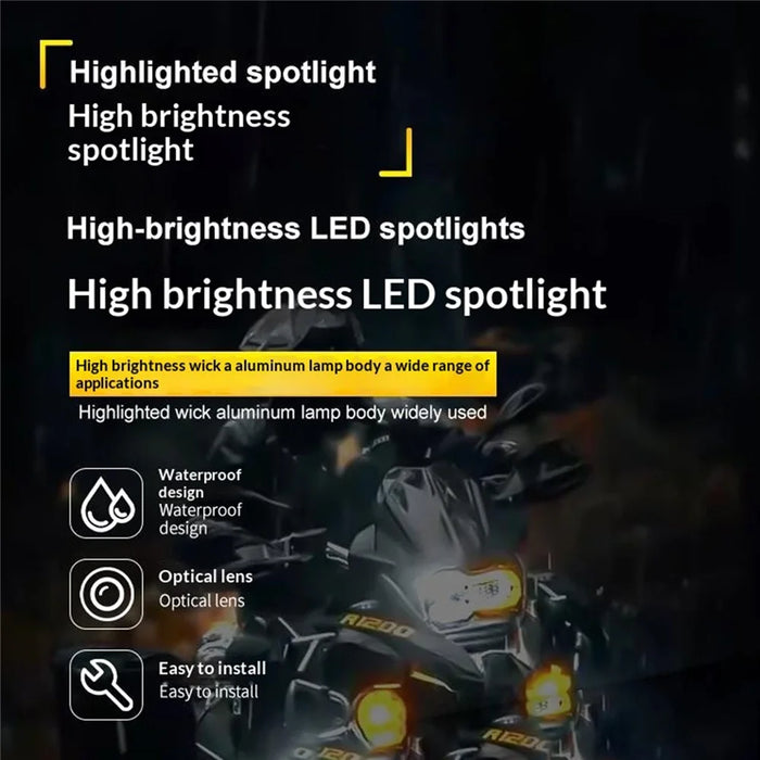 4-LED Work Light 26W 5200LM Waterproof Spot Light 12-48V for Motorcycle Car Truck - 4