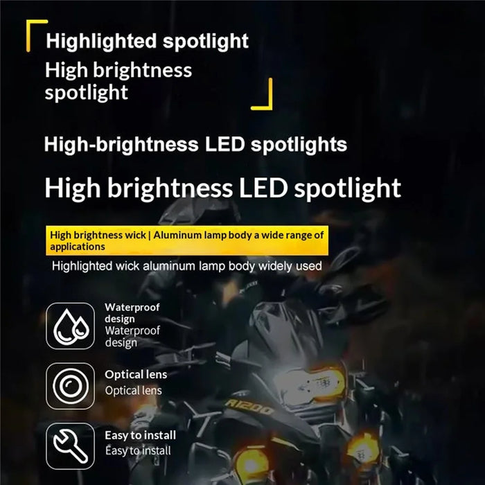 5-LED Work Light 26W 5200LM Waterproof Spot Light 12-48V for Motorcycle Car Truck - 4